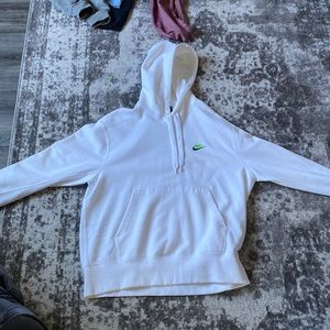 White Nike hoodie, size: large